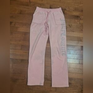 Juicy Couture Pink Sweatpants with Sparkle Logo
